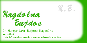 magdolna bujdos business card